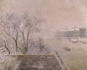 Camille Pissarro The Louvre under snow oil painting reproduction